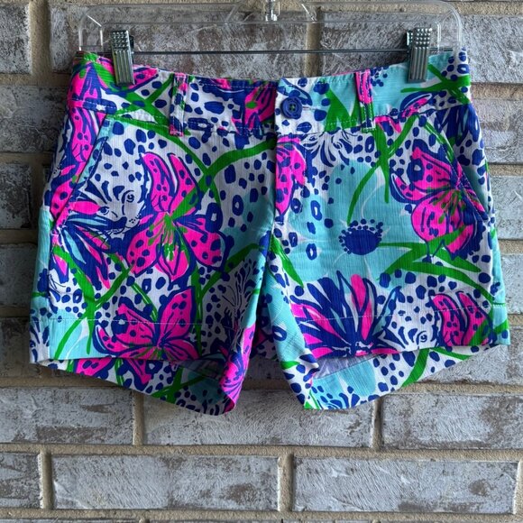 Lilly Pulitzer Colorful Floral The Callahan Shorts Women's Size 0 - Picture 1 of 10